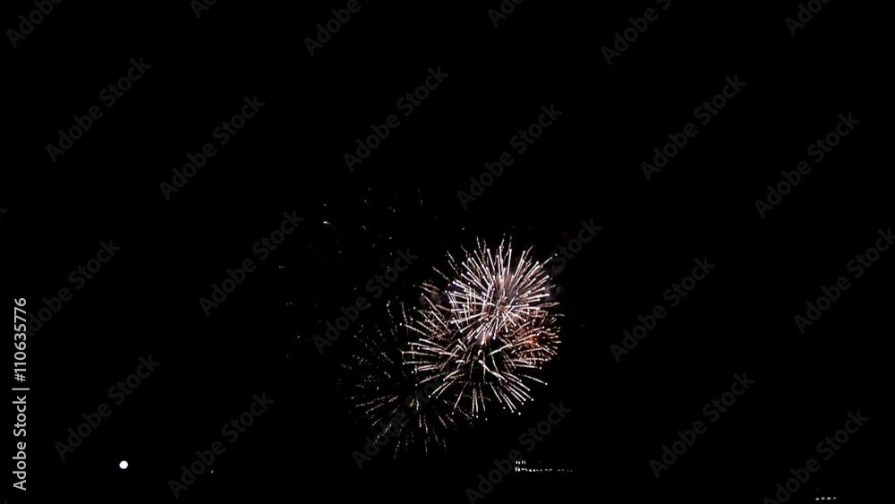 Real colourful Fireworks in night sky. HD. Real colourful Fireworks in night sky. HD.