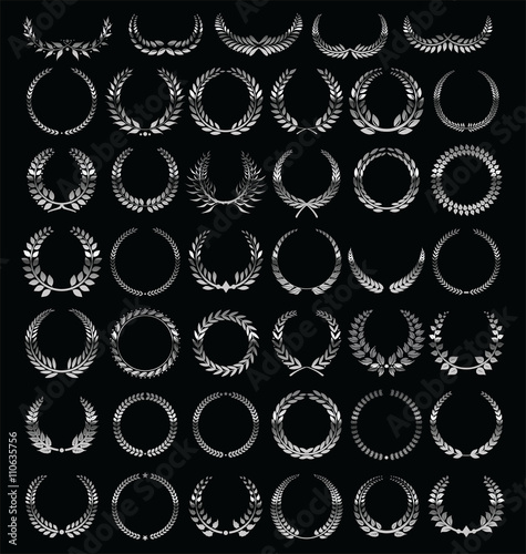 Laurel wreath retro vintage collection