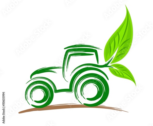 Logo of eco friendly tractor.