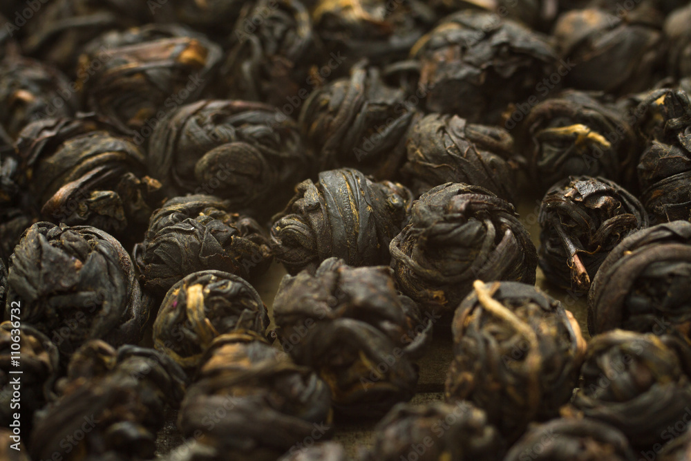 Chinese black tea leaf balls Chinese black tea leaf balls