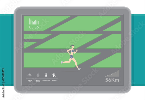 Smartwatch technology with sport fitness tracker applications.