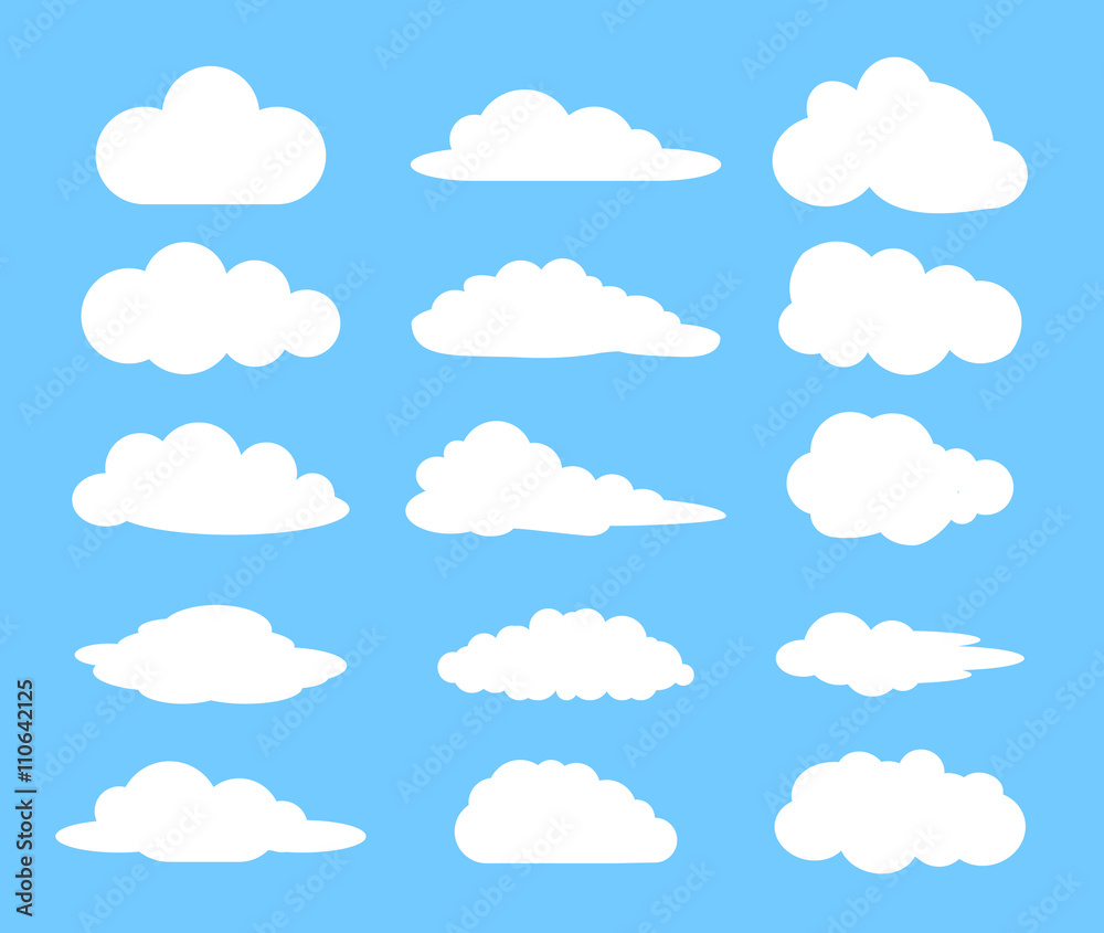 Clouds vector set. Clouds vector set.