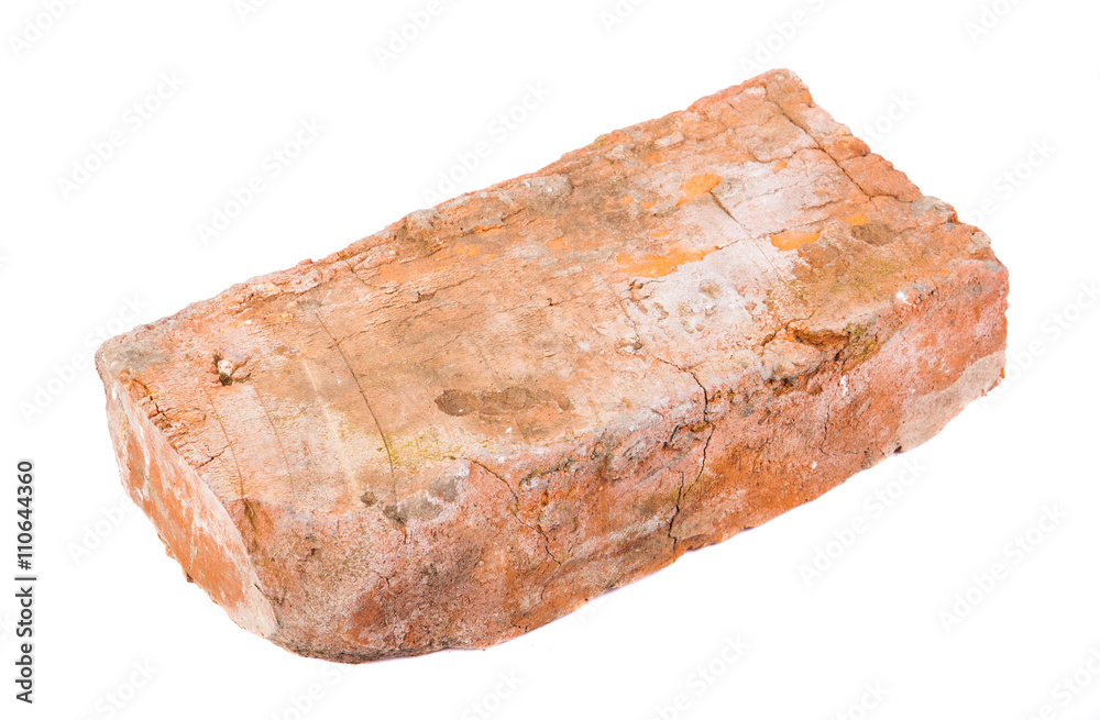 Brick red clay isolated on white background Brick red clay isolated on white background