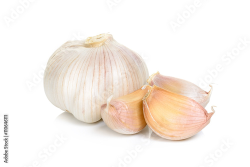 Garlic isolated on the white background