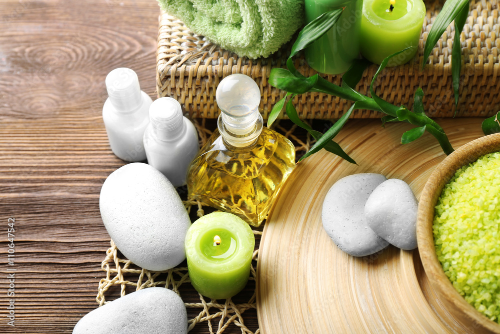 Fototapeta premium Spa set closeup