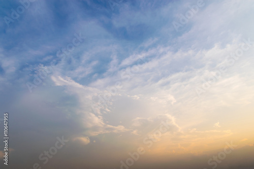 blue sky background with tiny clouds. Beautiful the sky