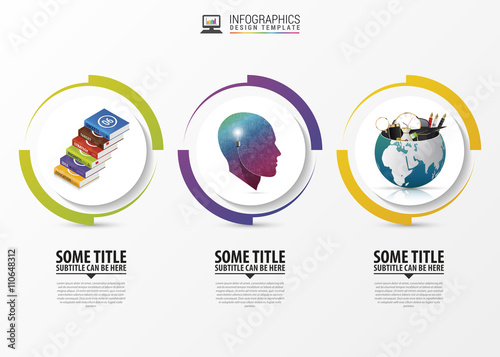 Circle infographic. Template for diagram. Vector