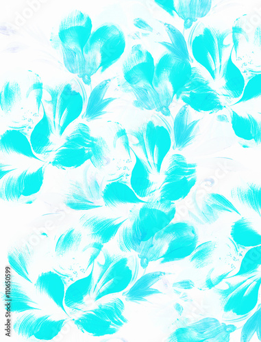 flower petals on white background. Blue color.