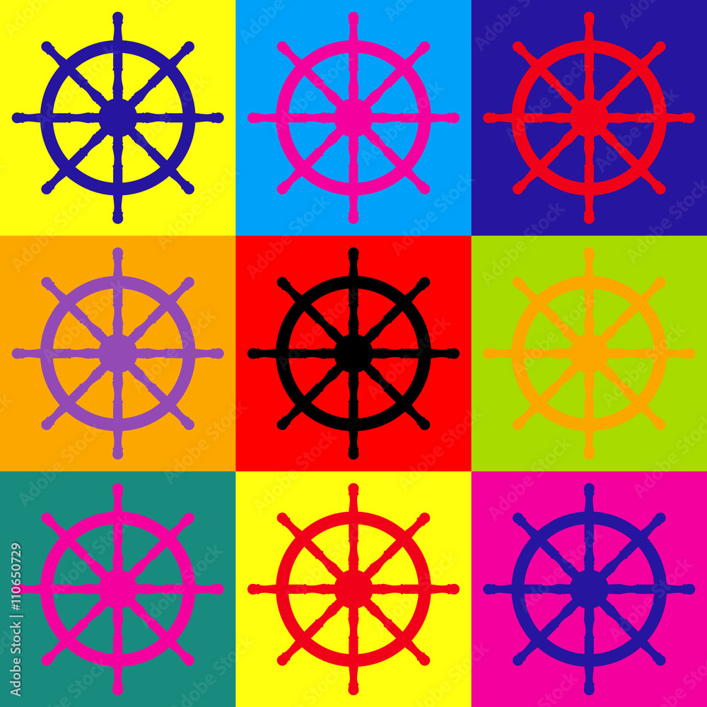 Ship wheel sign