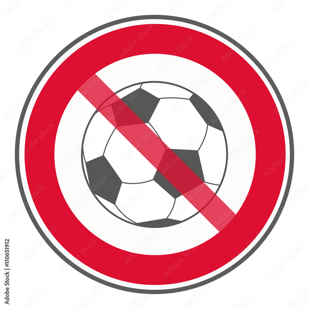 Schild Fußball spielen Verboten Stock Vector | Adobe Stock