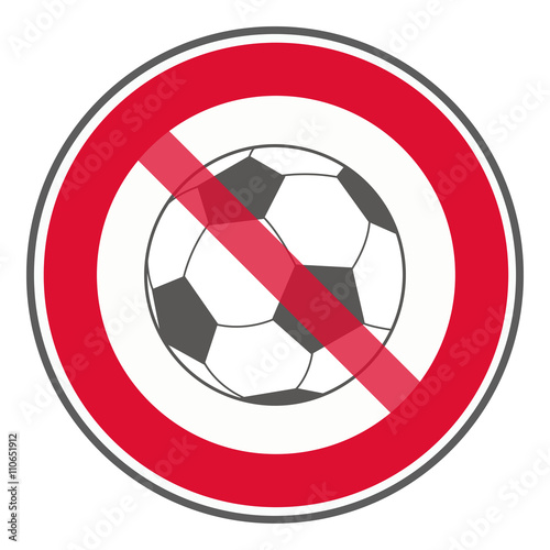 Schild Fußball spielen Verboten