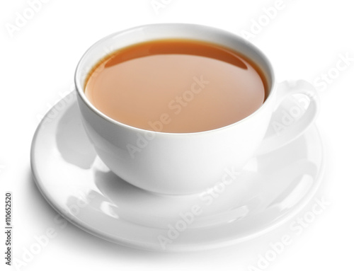 Wallpaper Mural Porcelain cup of tea with milk isolated on white background Torontodigital.ca