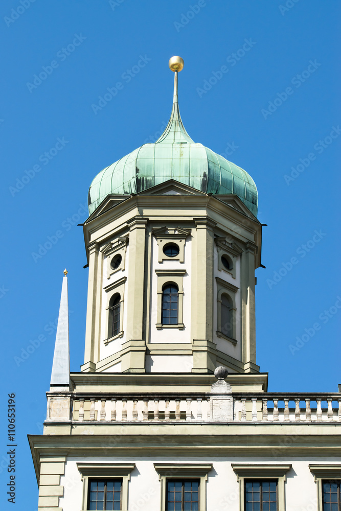 Fototapeta premium Augsburg Renaissance Rathausturm closeup 