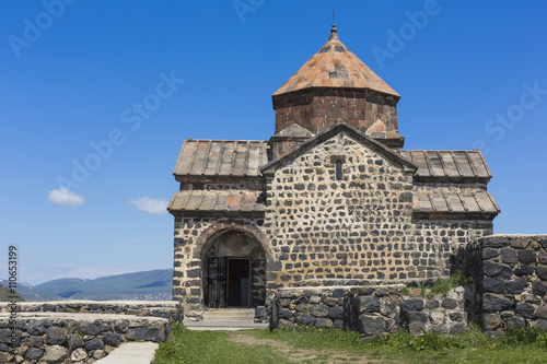 The 9th century Armenian monastery of Sevanavank at lake Sevan.