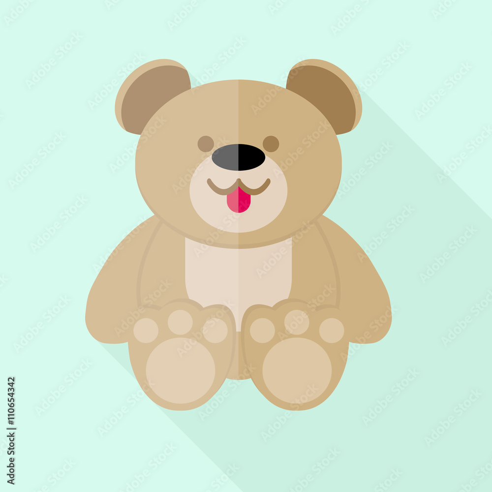 teddy bear flat icon