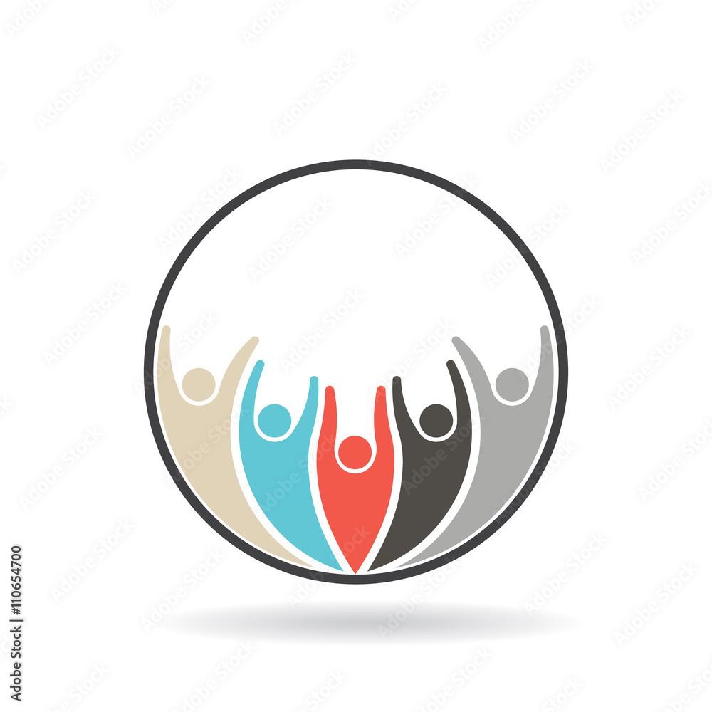 People Family logo Stock Vector | Adobe Stock