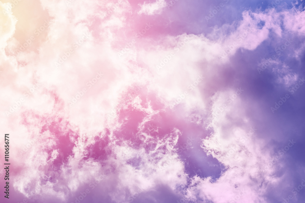 sun and cloud background with a pastel colored

