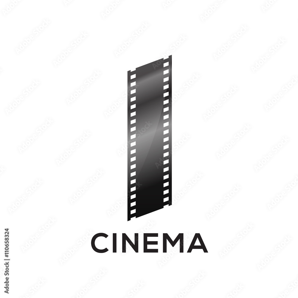 Abstract letter I logo for negative videotape film production