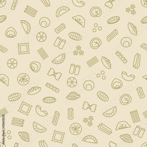 pasta and dumplings seamless pattern