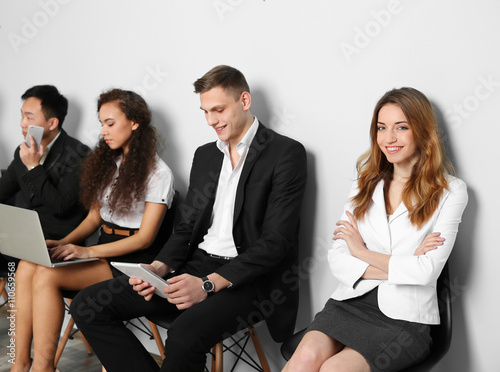 Group of people waiting for...