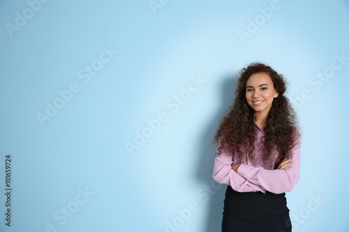 Portrait of young businessw...
