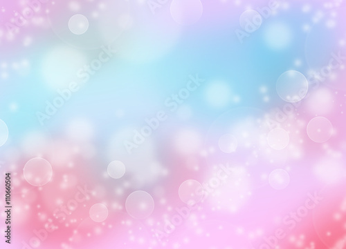 Soft pink and blue starry glitter feminine toned bokeh background - pink and blue sparkling glittery star speckled background with bokeh lights