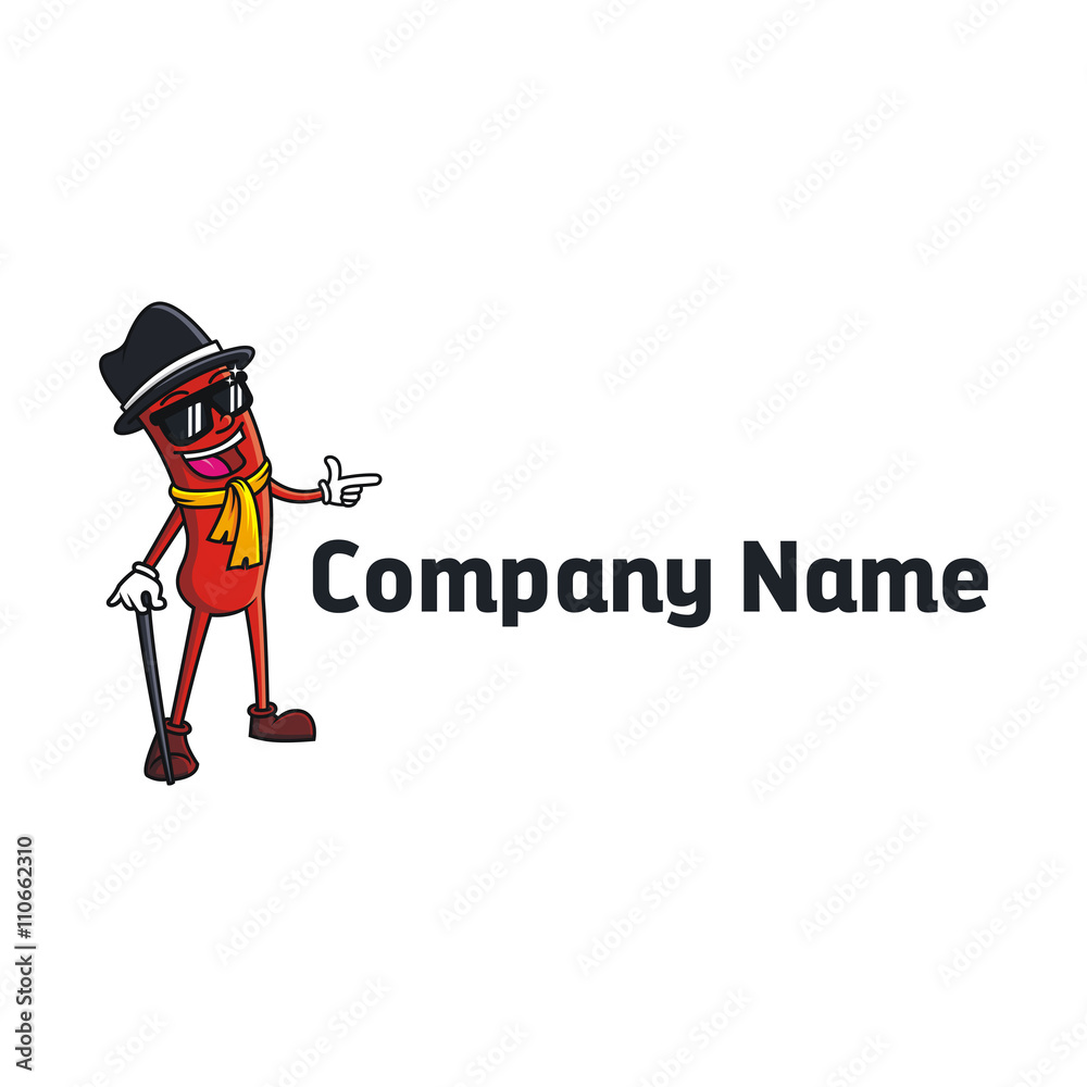 Gentleman Hotdog Logo Character Gentleman Hotdog Logo Character