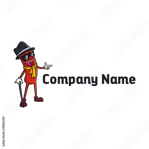 Gentleman Hotdog Logo Character