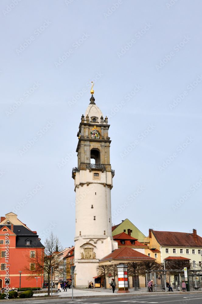 Leaning Tower in the city of Bautzen, Germany