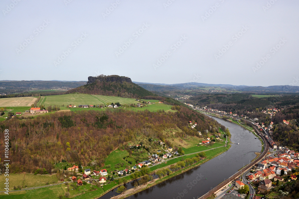View of the neighborhood from the fortress Konigstein