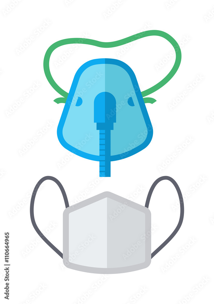Breath mask vector illustration. Stock Vector Adobe Stock