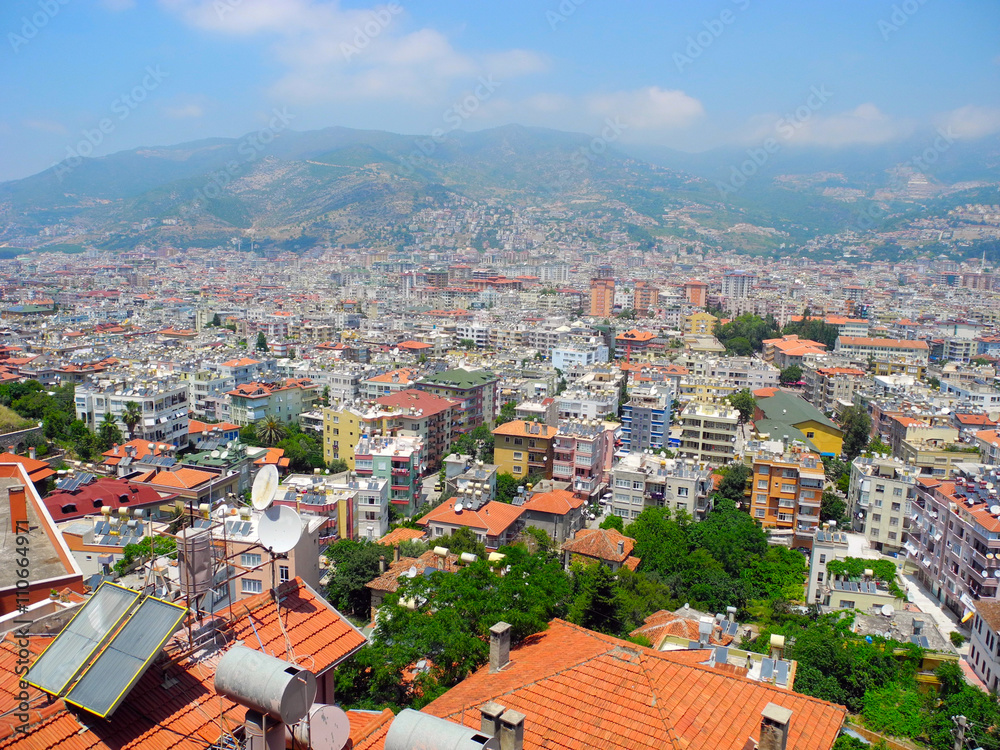 Cityscape of Alanya in Turkey.