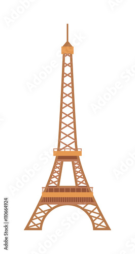 Eiffel tower vector illustration.