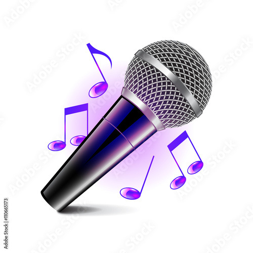 Karaoke icon isolated on white vector