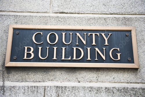 County Building Plaque
