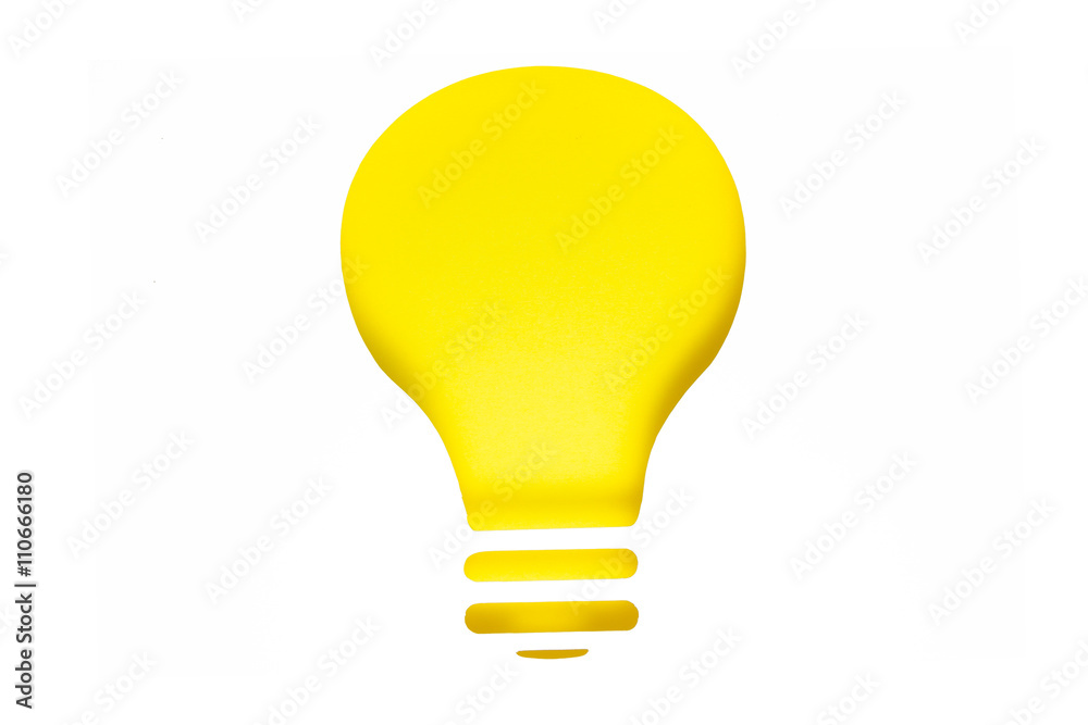 Yellow light bulb Yellow light bulb