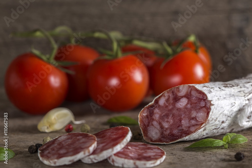 Italian salami with spices