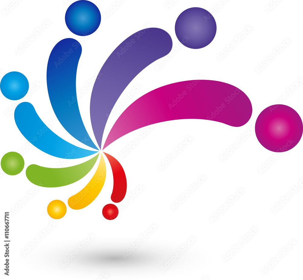 Spirale, Menschen, farbig, Maler, Logo Spirale, Menschen, farbig, Maler, Logo