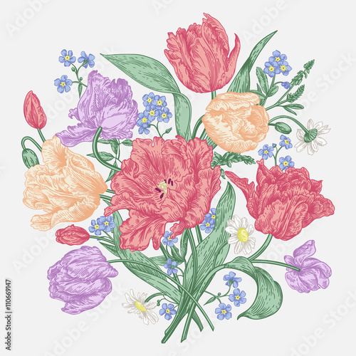 Fototapeta Naklejka Na Ścianę i Meble -  Tulips flowers.