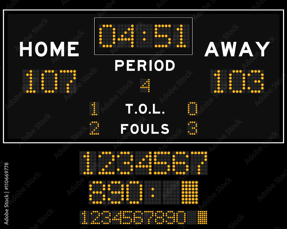 Fototapeta premium Basketball LED scoreboard