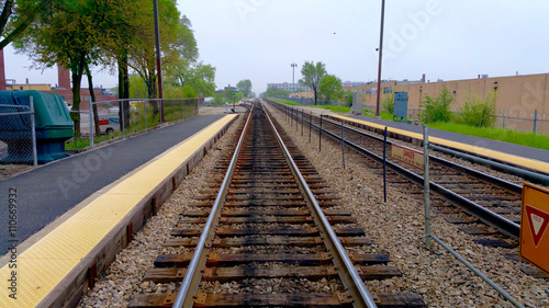 Rail Tracks in Chicago, Healy Station.