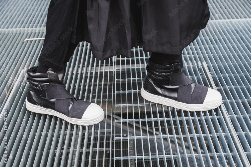 custom made wallpaper toronto digitalDetail of shoes of a man posing in the street