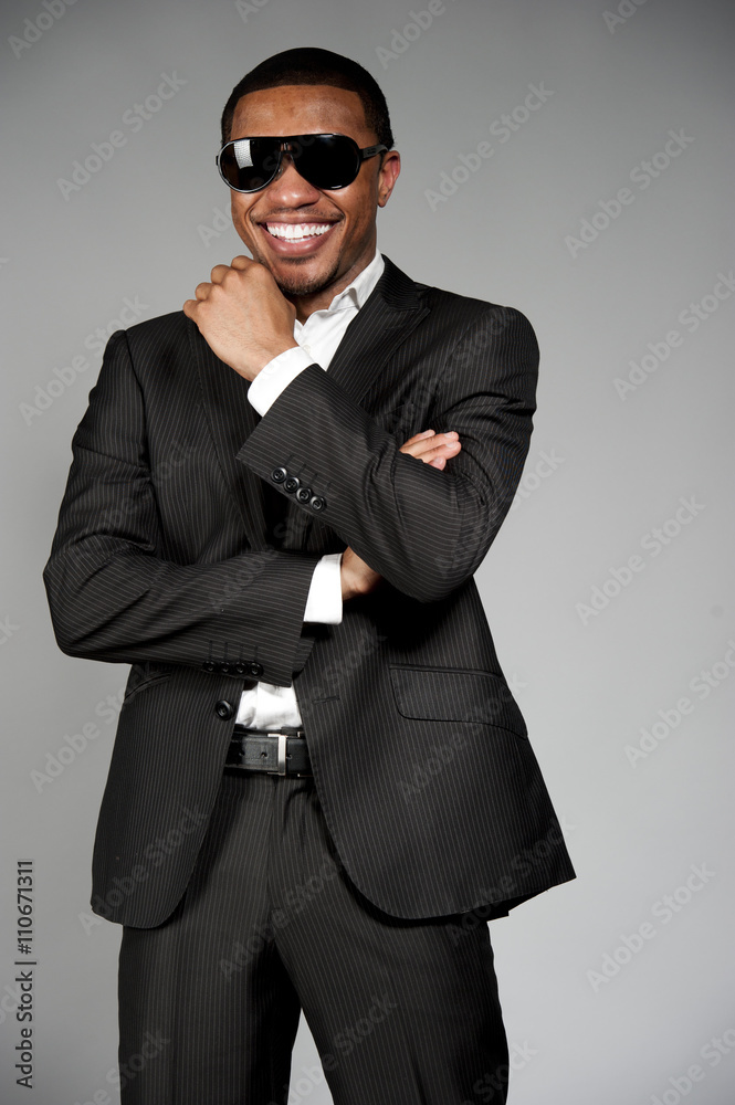 Happy Attractive African American Male Happy Attractive African American Male