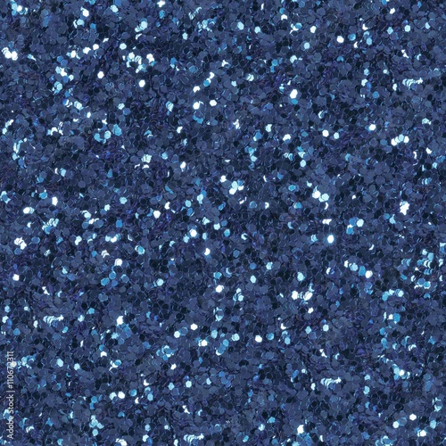 Texture from blue glitter. Low contrast photo. Seamless square texture. Tile ready.