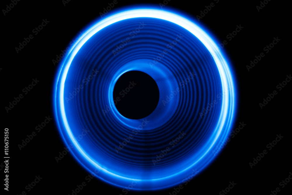 Sound waves in visible blue color Sound waves in visible blue color
