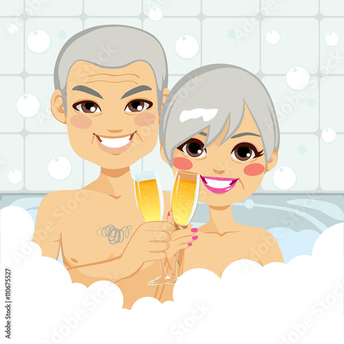 Cute senior couple enjoying...