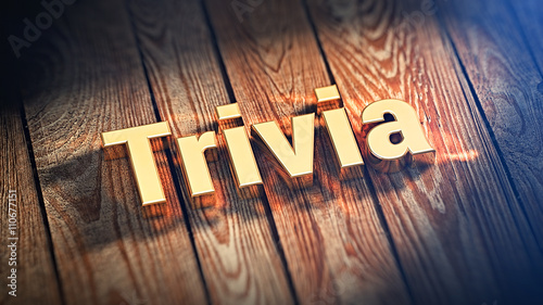 Word Trivia on wood planks