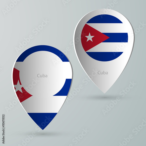 paper of map marker for maps cuba