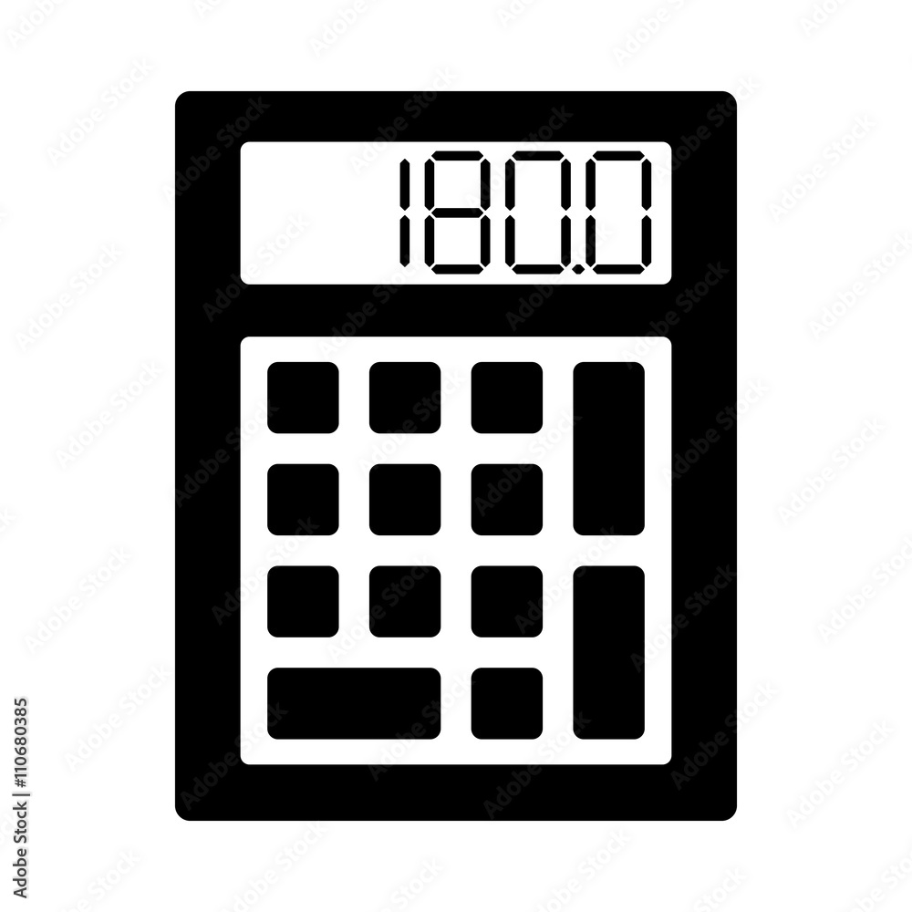 calculator icon black on white background calculator icon black on white background
