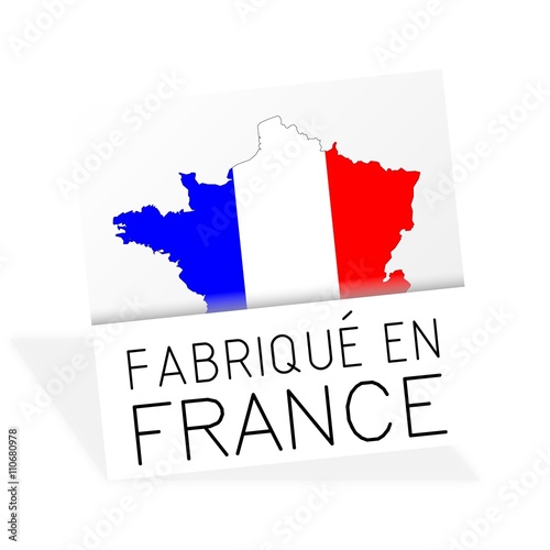 Fabriqué en France - carte tricolore - Made in France